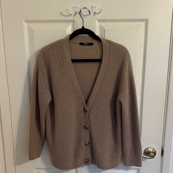 NWOT Quince cashmere cardigan size small. Oatmeal color. - Picture 1 of 4